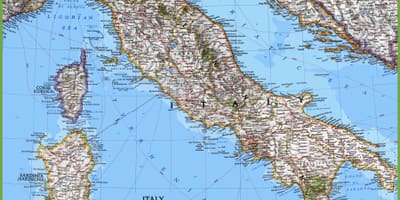 Большая подробная карта Италии